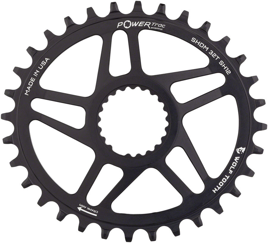 Wolf Tooth Elliptical Direct Mount Chainring - 34t, Shimano DM Boost, 3mm Offset, Drop-Stop ST, Requires 12-Speed HG+ - Direct Mount Chainrings - Elliptical Shimano Hyperglide+ Direct Mount Chainrings