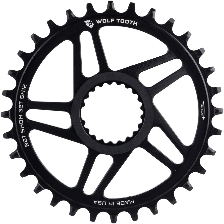 Wolf Tooth Direct Mount Chainring - 34t, Shimano DM, For Boost Cranks, 3mm Offset, Requires 12-Speed Hyperglide+ Chain, - Direct Mount Chainrings - Shimano Hyperglide+ Direct Mount Chainrings