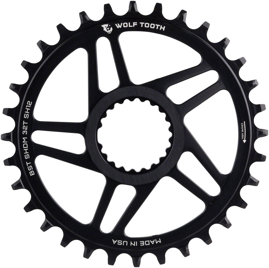 Wolf Tooth Direct Mount Chainring - 30t, Shimano DM, For Boost Cranks, 3mm Offset, Drop-Stop ST, Requires 12-Speed HG+ - Direct Mount Chainrings - Shimano Direct Mount Chainring for Hyperglide+ Chain