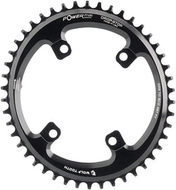 Wolf Tooth Elliptical Shimano 110 Asymmetric BCD Chainring - 46t, 110 Asymmetric BCD, 4-Bolt, Drop-Stop, For Shimano GRX - Chainring - Elliptical 110 BCD GRX Chainrings