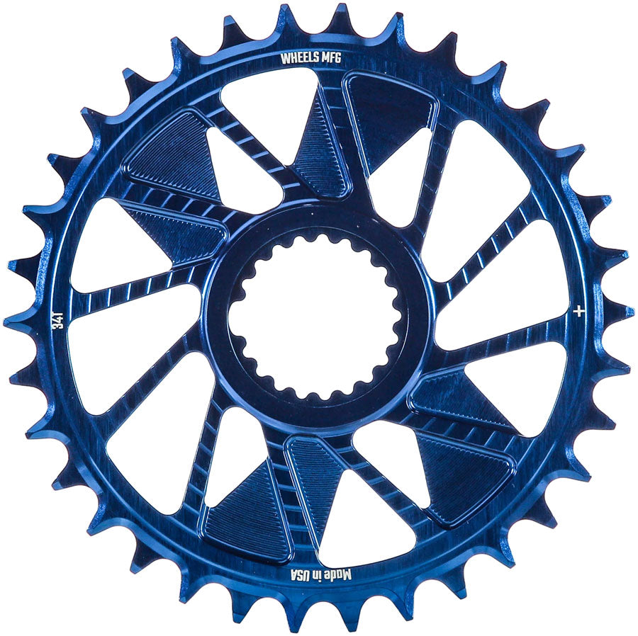 Wheels Manufacturing Direct Mount Chainring - 34t, Shimano Direct Mount, 1.5mm Inboard Offset, HG+ Chain Compatible,