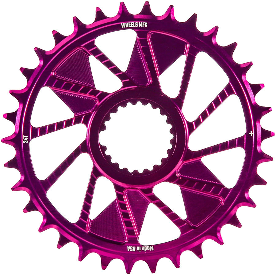 Wheels Manufacturing Direct Mount Chainring - 34t, Shimano Direct Mount, 1.5mm Inboard Offset, HG+ Chain Compatible, MPN: CR-SH1215-34-7 UPC: 810124715106 Direct Mount Chainrings Shimano Direct Mount Hyperglide+ Chain Compatible Chainring