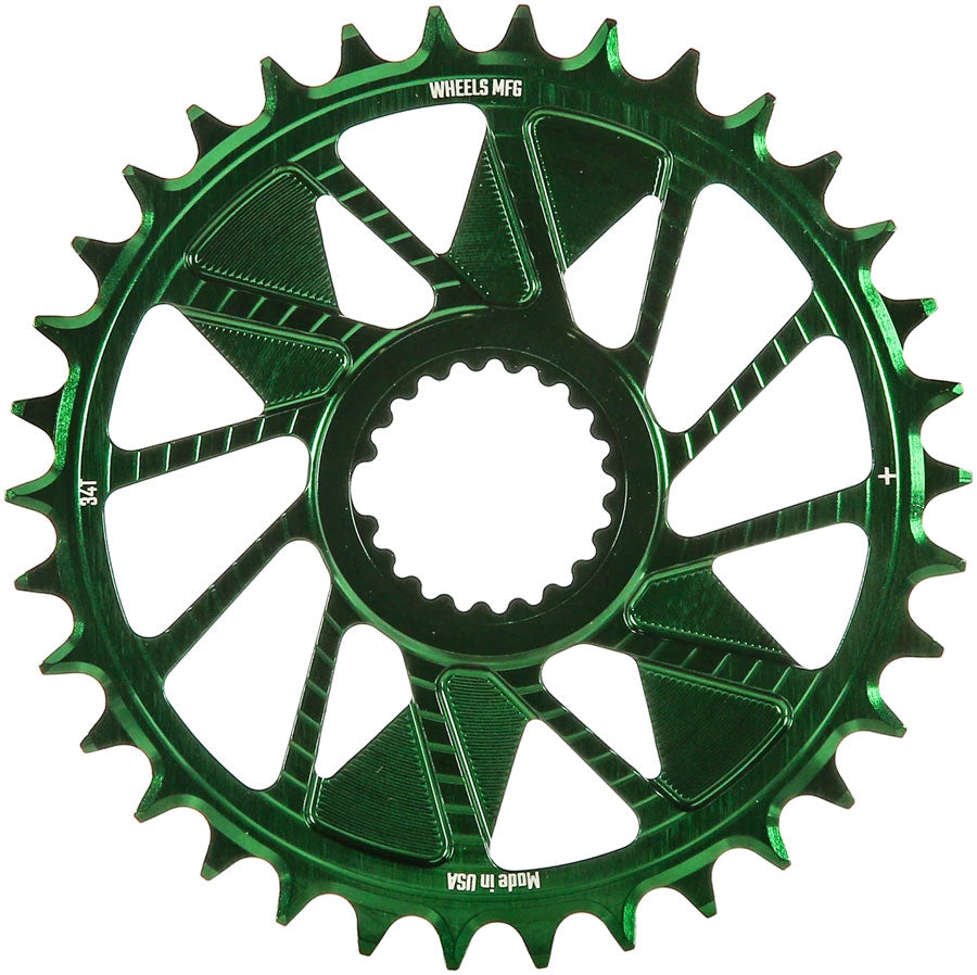 Wheels Manufacturing Direct Mount Chainring - 34t, Shimano Direct Mount, 1.5mm Inboard Offset, HG+ Chain Compatible, MPN: CR-SH1215-34-9 UPC: 810124715113 Direct Mount Chainrings Shimano Direct Mount Hyperglide+ Chain Compatible Chainring