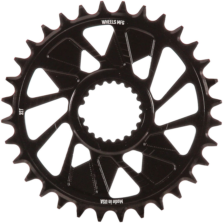 Wheels Manufacturing Direct Mount Chainring - 32t, Shimano Direct Mount, 1.5mm Outboard Offset, T-Type Chain Compatible,