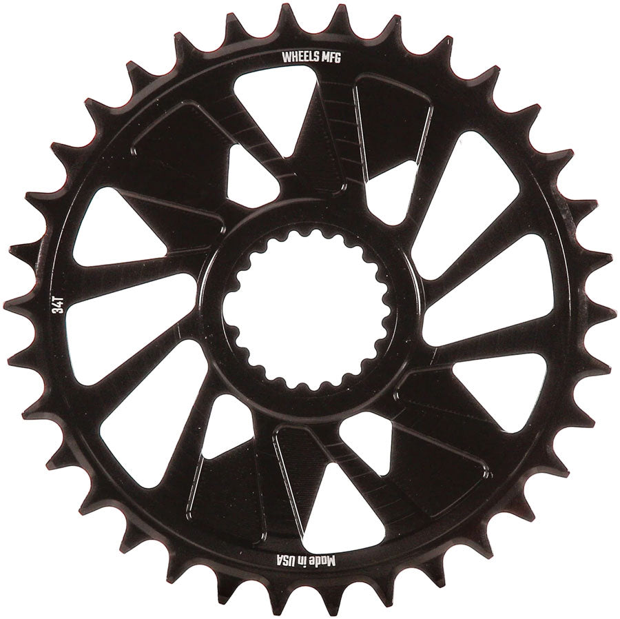 Wheels Manufacturing Direct Mount Chainring - 34t, Shimano Direct Mount, 1.5mm Outboard Offset, T-Type Chain Compatible, MPN: CR-SH11+15-34-0 UPC: 810124714598 Direct Mount Chainrings Shimano Direct Mount T-Type Chain Compatible Chainring