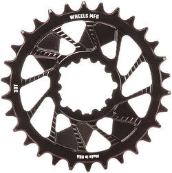 Wheels Manufacturing Direct Mount Chainring - 30t, SRAM 3-Bolt Direct Mount, 3mm Offset, T-Type Chain Compatible, Black MPN: CR-SR313-30-0 UPC: 810124714123 Direct Mount Chainrings 3-Bolt Direct Mount T-Type Chain Compatible Chainring