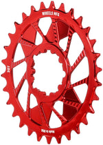 Wheels Manufacturing Direct Mount Chainring - 30t, SRAM 3-Bolt Direct Mount, 3mm Offset, T-Type Chain Compatible, Red - Direct Mount Chainrings - Direct Mount T-Type Compatible Chainring