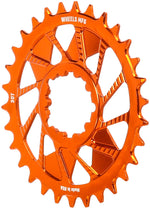 Wheels Manufacturing Direct Mount Chainring - 30t, SRAM 3-Bolt Direct Mount, 3mm Offset, T-Type Chain Compatible, Orange - Direct Mount Chainrings - Direct Mount T-Type Compatible Chainring
