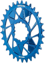 Wheels Manufacturing Direct Mount Chainring - 30t, SRAM 3-Bolt Direct Mount, 3mm Offset, T-Type Chain Compatible, Blue - Direct Mount Chainrings - Direct Mount T-Type Compatible Chainring