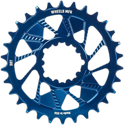 Wheels Manufacturing Direct Mount Chainring - 30t, SRAM 3-Bolt Direct Mount, 3mm Offset, T-Type Chain Compatible, Blue MPN: CR-SR313-30-6 UPC: 810124714161 Direct Mount Chainrings Direct Mount T-Type Compatible Chainring