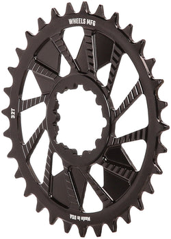 Wheels Manufacturing Direct Mount Chainring - 32t, SRAM 3-Bolt Direct Mount, 3mm Offset, T-Type Chain Compatible, Black - Direct Mount Chainrings - Direct Mount T-Type Compatible Chainring