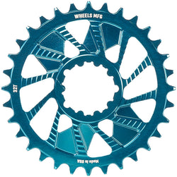 Wheels Manufacturing Direct Mount Chainring - 32t, SRAM 3-Bolt Direct Mount, 3mm Offset, T-Type Chain Compatible, Teal MPN: CR-SR313-32-5 UPC: 810124714222 Direct Mount Chainrings Direct Mount T-Type Compatible Chainring