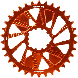 Wheels Manufacturing Direct Mount Chainring - 34t, SRAM 3-Bolt Direct Mount, 3mm Offset, T-Type Chain Compatible, Orange MPN: CR-SR313-34-3 UPC: 810124714284 Direct Mount Chainrings Direct Mount T-Type Compatible Chainring