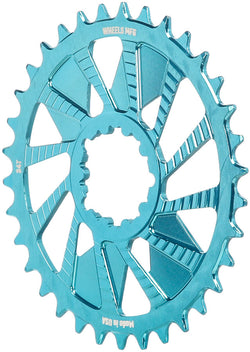 Wheels Manufacturing Direct Mount Chainring - 34t, SRAM 3-Bolt Direct Mount, 3mm Offset, T-Type Chain Compatible, Teal - Direct Mount Chainrings - Direct Mount T-Type Compatible Chainring