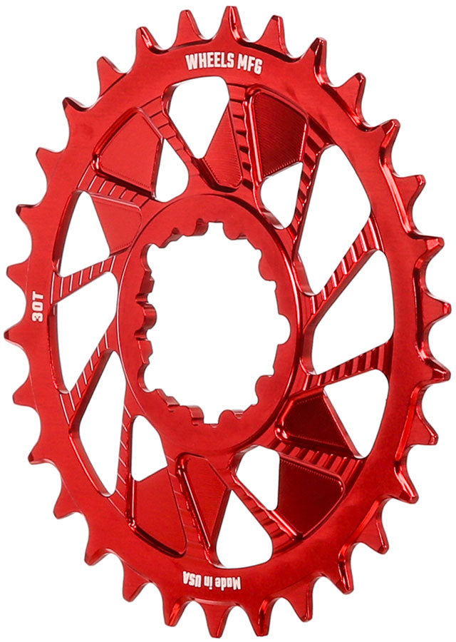 Wheels Manufacturing Direct Mount Chainring - 30t, SRAM 3-Bolt Direct Mount, 3mm Offset, Compatible with Hyperglide+ - Direct Mount Chainrings - Direct Mount Hyperglide+ Compatible Chainring