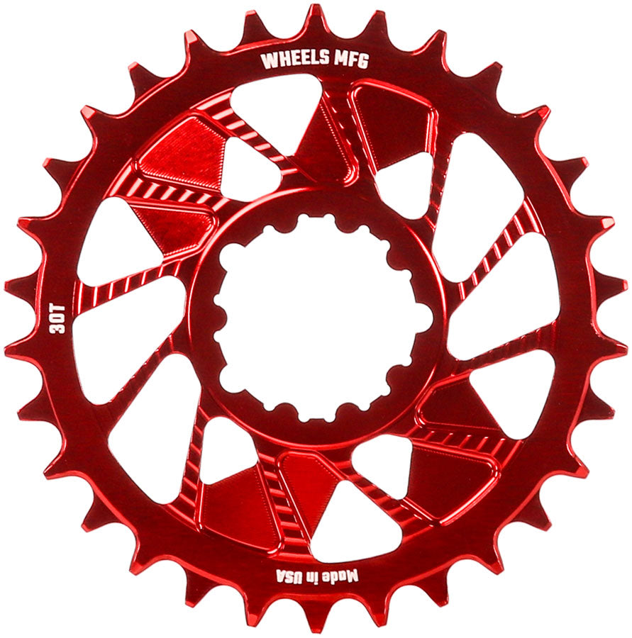 Wheels Manufacturing Direct Mount Chainring - 30t, SRAM 3-Bolt Direct Mount, 3mm Offset, Compatible with Hyperglide+ MPN: CR-SR323-30-1 UPC: 810124714345 Direct Mount Chainrings Direct Mount Hyperglide+ Compatible Chainring