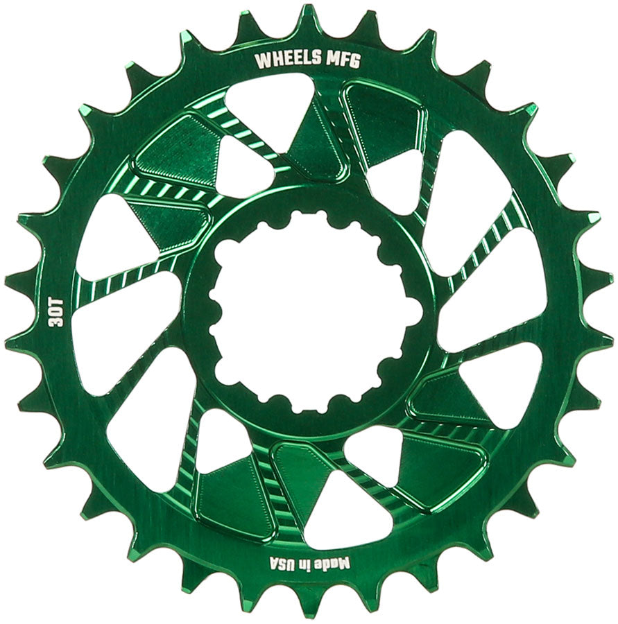 Wheels Manufacturing Direct Mount Chainring - 30t, SRAM 3-Bolt Direct Mount, 3mm Offset, Compatible with Hyperglide+