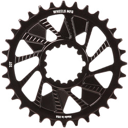 Wheels Manufacturing Direct Mount Chainring - 32t, SRAM 3-Bolt Direct Mount, 3mm Offset, Compatible with Hyperglide+ MPN: CR-SR323-32-0 UPC: 810124714406 Direct Mount Chainrings Direct Mount Hyperglide+ Compatible Chainring