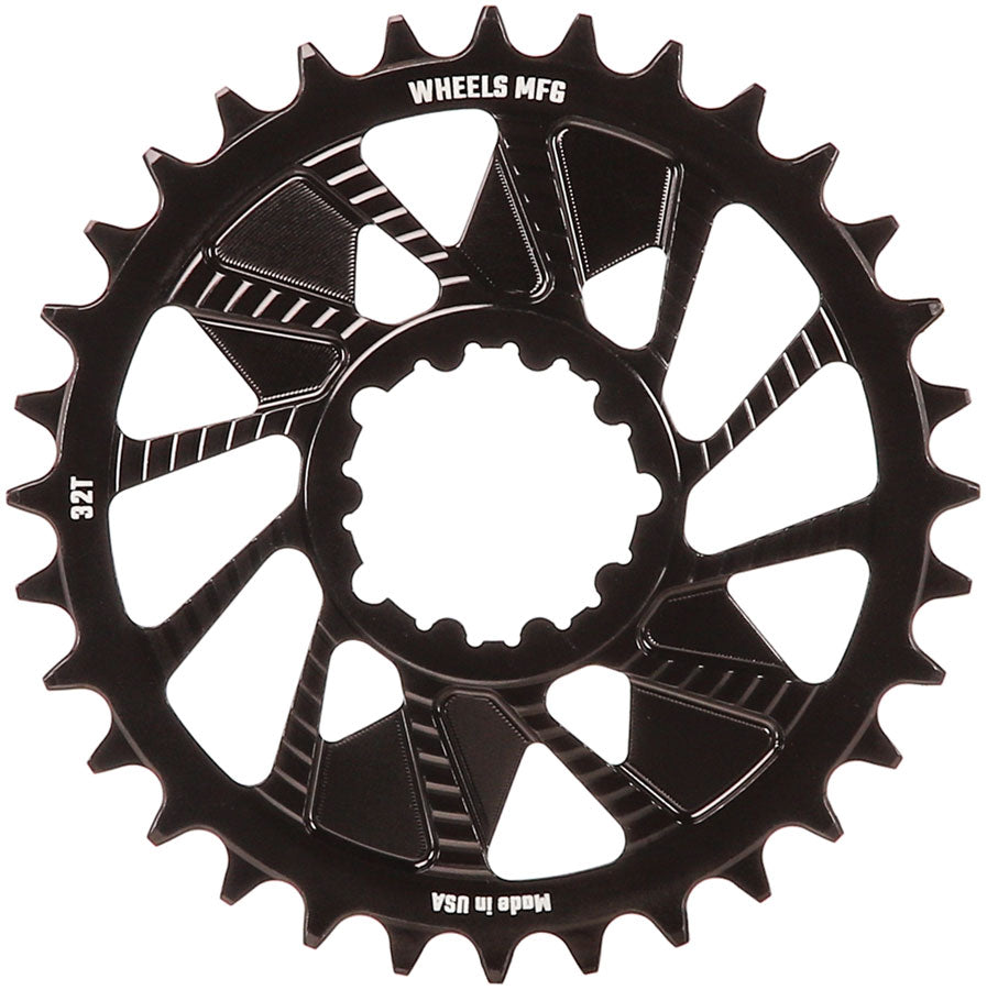 Wheels Manufacturing Direct Mount Chainring - 32t, SRAM 3-Bolt Direct Mount, 3mm Offset, Compatible with Hyperglide+