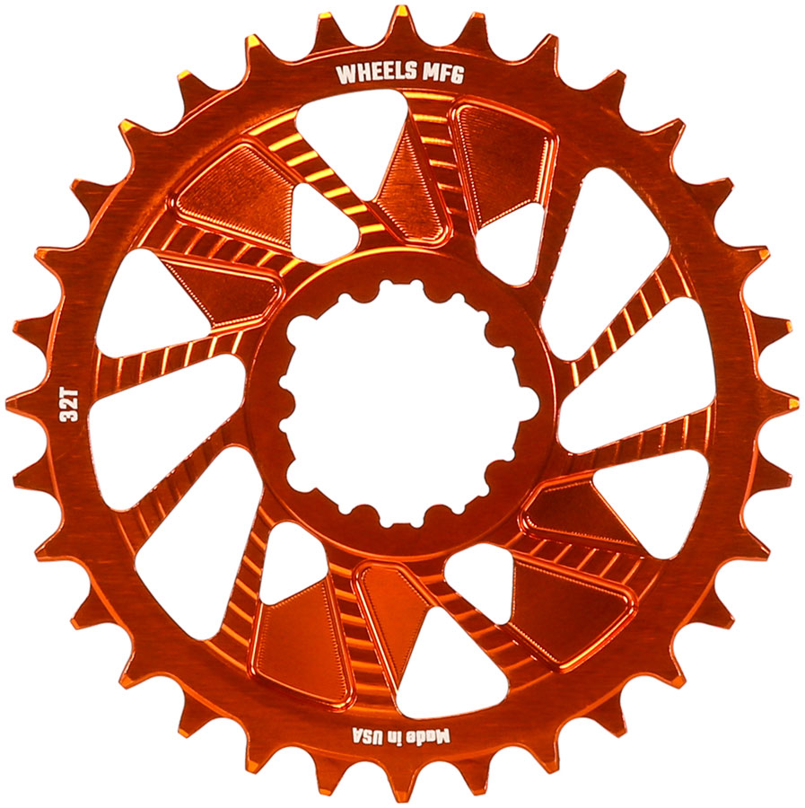 Wheels Manufacturing Direct Mount Chainring - 32t, SRAM 3-Bolt Direct Mount, 3mm Offset, Compatible with Hyperglide+ MPN: CR-SR323-32-3 UPC: 810124714420 Direct Mount Chainrings Direct Mount Hyperglide+ Compatible Chainring