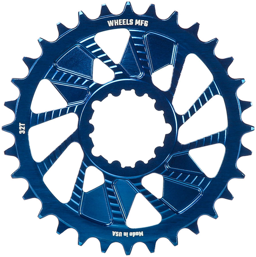 Wheels Manufacturing Direct Mount Chainring - 32t, SRAM 3-Bolt Direct Mount, 3mm Offset, Compatible with Hyperglide+