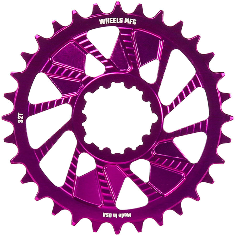 Wheels Manufacturing Direct Mount Chainring - 32t, SRAM 3-Bolt Direct Mount, 3mm Offset, Compatible with Hyperglide+