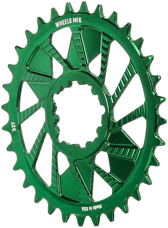 Wheels Manufacturing Direct Mount Chainring - 32t, SRAM 3-Bolt Direct Mount, 3mm Offset, Compatible with Hyperglide+ - Direct Mount Chainrings - Direct Mount Hyperglide+ Compatible Chainring