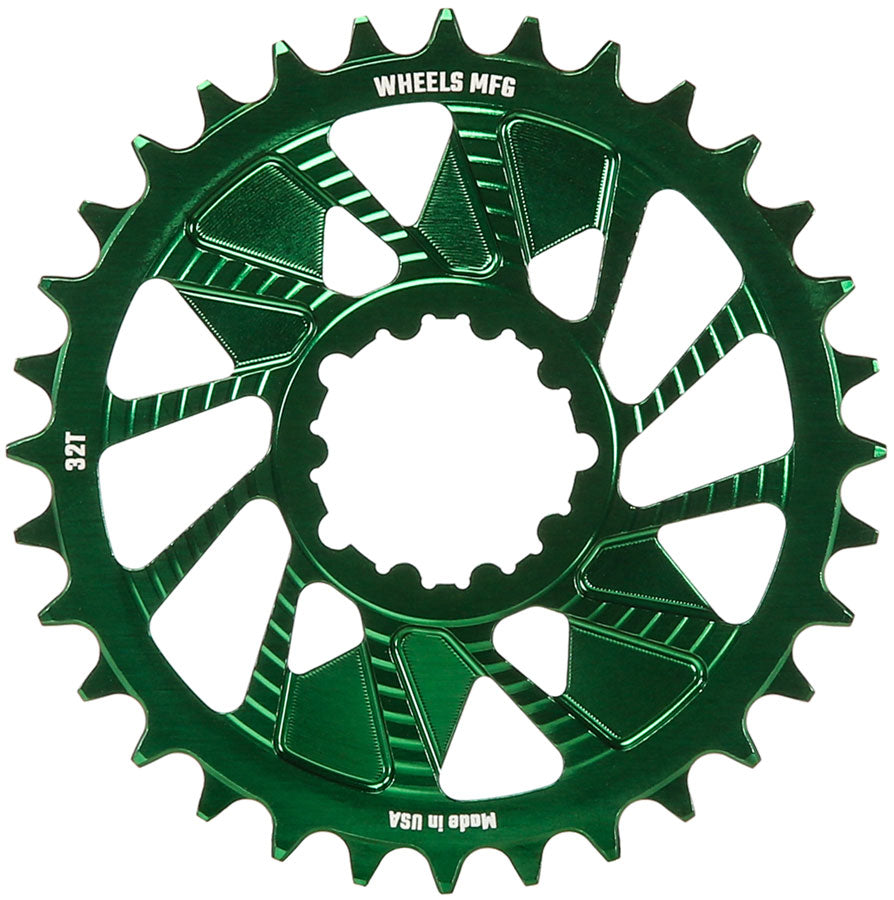 Wheels Manufacturing Direct Mount Chainring - 32t, SRAM 3-Bolt Direct Mount, 3mm Offset, Compatible with Hyperglide+ MPN: CR-SR323-32-9 UPC: 810124714468 Direct Mount Chainrings Direct Mount Hyperglide+ Compatible Chainring