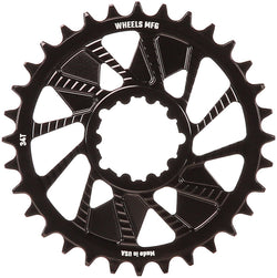 Wheels Manufacturing Direct Mount Chainring - 34t, SRAM 3-Bolt Direct Mount, 3mm Offset, Compatible with Hyperglide+ MPN: CR-SR323-34-0 UPC: 810124714475 Direct Mount Chainrings Direct Mount Hyperglide+ Compatible Chainring
