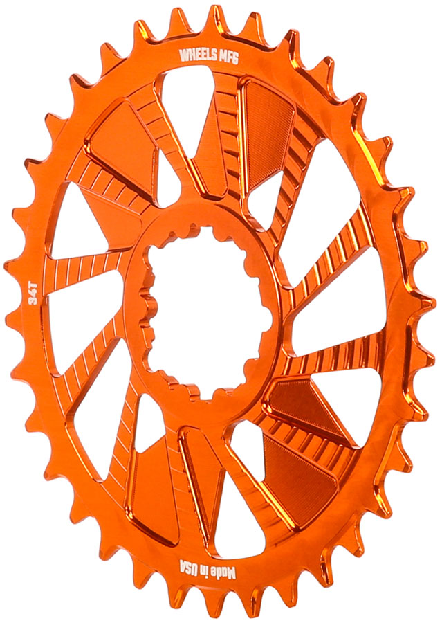 Wheels Manufacturing Direct Mount Chainring - 34t, SRAM 3-Bolt Direct Mount, 3mm Offset, Compatible with Hyperglide+ - Direct Mount Chainrings - Direct Mount Hyperglide+ Compatible Chainring