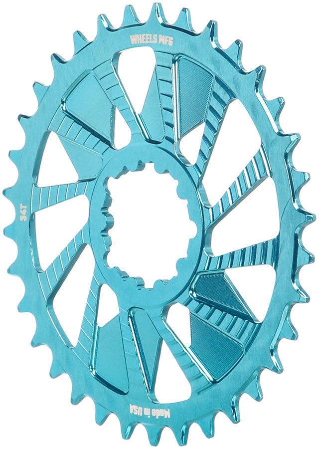 Wheels Manufacturing Direct Mount Chainring - 34t, SRAM 3-Bolt Direct Mount, 3mm Offset, Compatible with Hyperglide+ - Direct Mount Chainrings - Direct Mount Hyperglide+ Compatible Chainring