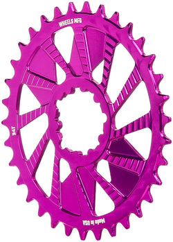 Wheels Manufacturing Direct Mount Chainring - 34t, SRAM 3-Bolt Direct Mount, 3mm Offset, Compatible with Hyperglide+ - Direct Mount Chainrings - Direct Mount Hyperglide+ Compatible Chainring