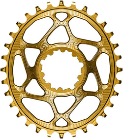 absoluteBLACK Oval Narrow-Wide Direct Mount Chainring - 32t, SRAM 3-Bolt Direct Mount, 3mm Offset, Gold MPN: SROVBOOST32GL Direct Mount Chainrings Oval Direct Mount Chainring for SRAM 3-Bolt Cranks