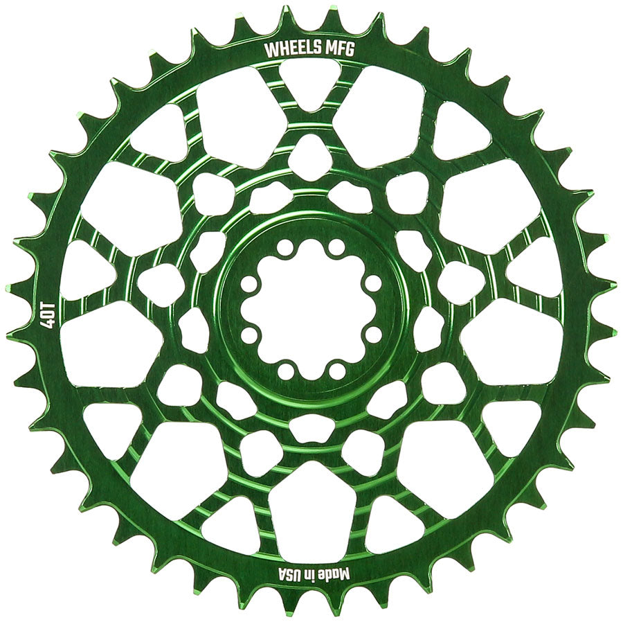 Wheels Manufacturing Gravel Direct Mount Chainring - 40t, SRAM 8-Bolt Direct Mount, 6.5mm Inboard Offset, T-Type Chain
