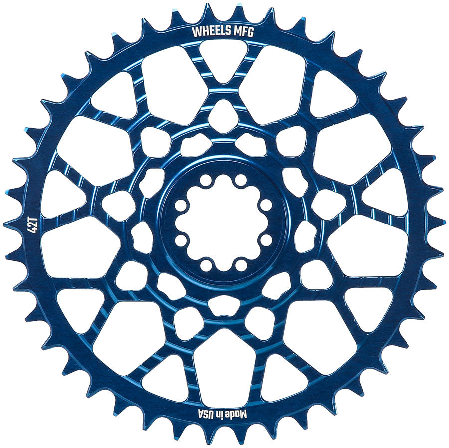 Wheels Manufacturing Gravel Direct Mount Chainring - 42t, SRAM 8-Bolt Direct Mount, 6.5mm Inboard Offset, T-Type Chain