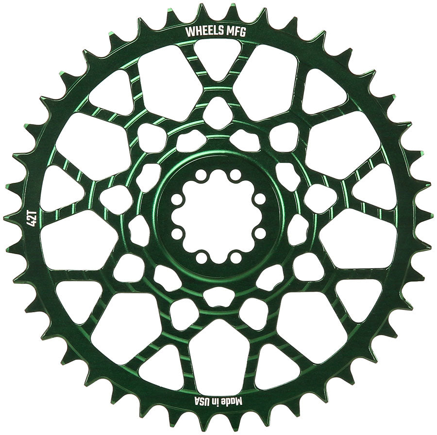 Wheels Manufacturing Gravel Direct Mount Chainring - 42t, SRAM 8-Bolt Direct Mount, 6.5mm Inboard Offset, T-Type Chain
