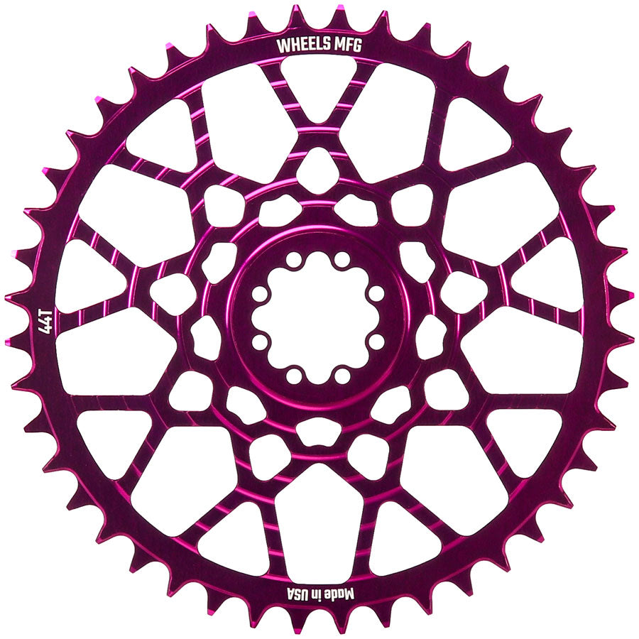 Wheels Manufacturing Gravel Direct Mount Chainring - 44t, SRAM 8-Bolt Direct Mount, 6.5mm Inboard Offset, T-Type Chain MPN: CR-SR8165-44-5 UPC: 810124715298 Direct Mount Chainrings 8-Bolt Direct Mount T-Type Chain Compatible Gravel Chainring