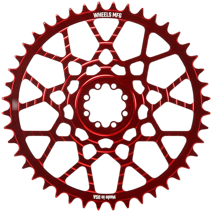 Wheels Manufacturing Gravel Direct Mount Chainring - 46t, SRAM 8-Bolt Direct Mount, 6.5mm Inboard Offset, T-Type Chain MPN: CR-SR8165-46-1 UPC: 810124715342 Direct Mount Chainrings 8-Bolt Direct Mount T-Type Chain Compatible Gravel Chainring