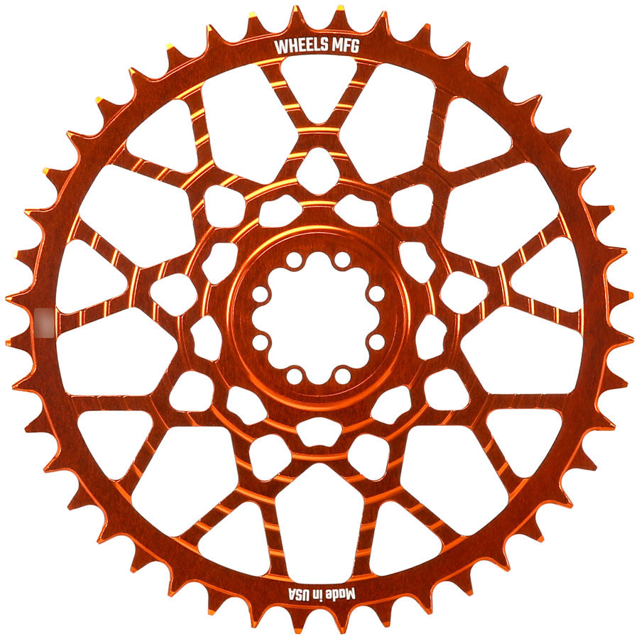 Wheels Manufacturing Gravel Direct Mount Chainring - 46t, SRAM 8-Bolt Direct Mount, 6.5mm Inboard Offset, T-Type Chain MPN: CR-SR8165-46-3 UPC: 810124715359 Direct Mount Chainrings 8-Bolt Direct Mount T-Type Chain Compatible Gravel Chainring