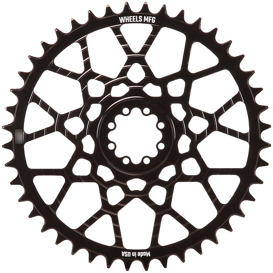 Wheels Manufacturing Gravel Direct Mount Chainring - 44t, SRAM 8-Bolt Direct Mount, 6.5mm Inboard Offset, HG+ Chain