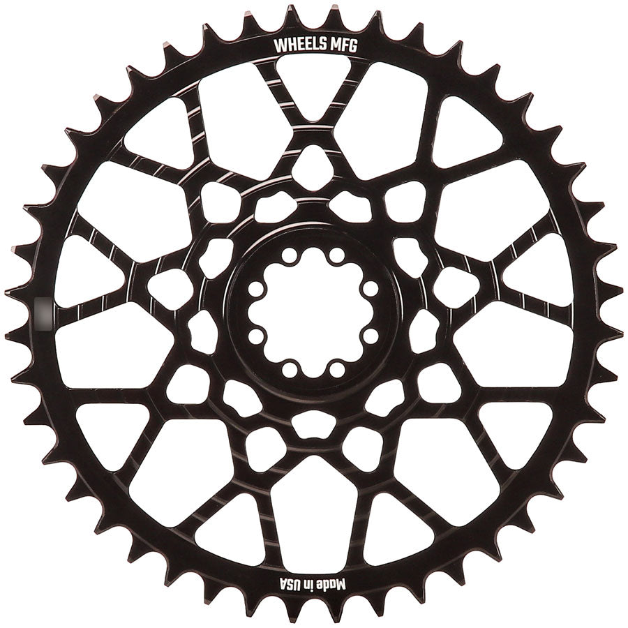 Wheels Manufacturing Gravel Direct Mount Chainring - 46t, SRAM 8-Bolt Direct Mount, 6.5mm Inboard Offset, HG+ Chain