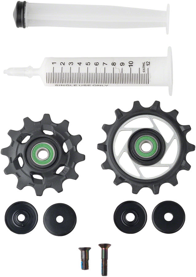 SRAM RED AXS Rear Derailleur Pulley Kit 12t Upper and 14t Lower, Ceramic Pulley Wheel Bearings, E1