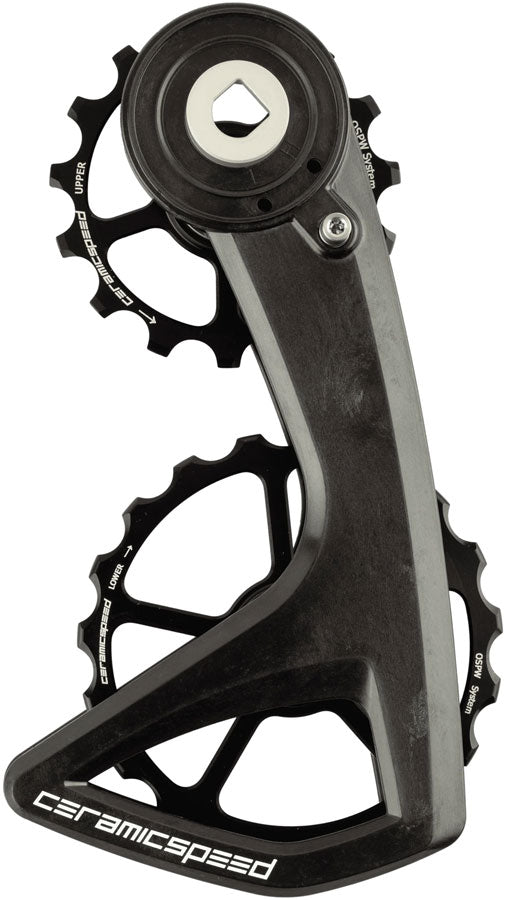 CeramicSpeed OSPW RS Pulley Wheel System for SRAM Red D1/E1 and Force D1 AXS - Aluminum Pulley, 5 Spoke, Carbon Cage, MPN: 116914 Cage Assembly OSPW RS Pulley Wheel System for SRAM D1/E1 and Force D1 AXS - v2
