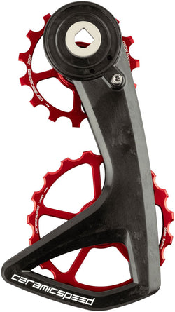 CeramicSpeed OSPW RS Pulley Wheel System for SRAM Red D1/E1 and Force D1 AXS - Aluminum Pulley, 5 Spoke, Carbon Cage, MPN: 116915 Cage Assembly OSPW RS Pulley Wheel System for SRAM D1/E1 and Force D1 AXS - v2