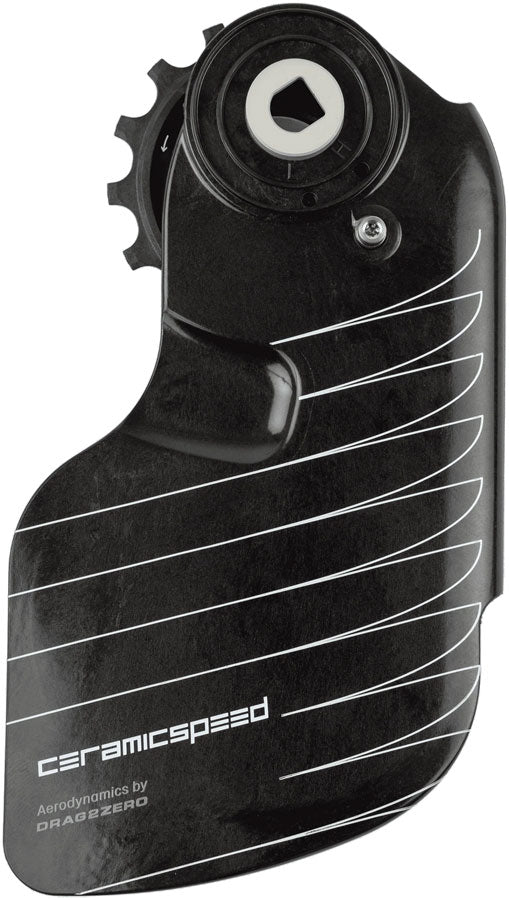 CeramicSpeed OSPW Pulley Wheel Aero Alpha System for SRAM Red D1/E1 and Force D1 AXS - ALPHA Aluminum Pulley, Carbon MPN: 116925 Cage Assembly OSPW Pulley Wheel Aero Alpha System for SRAM Red D1/E1 and Force D1 AXS - v2
