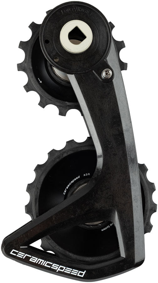 CeramicSpeed OSPW RS Alpha Pulley Wheel System for SRAM Force E1 and Rival E1 AXS - ALPHA Aluminum Pulley, Carbon Cage, MPN: 116223 Cage Assembly OSPW RS Alpha Pulley Wheel System for SRAM Force E1 and Rival E1