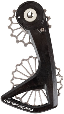 CeramicSpeed OSPW RS Pulley Wheel System for SRAM Force E1 and Rival E1 AXS - Coated Races, 3D Printed Titanium Pulley, MPN: 116229 Cage Assembly OSPW RS Pulley Wheel System for SRAM Force E1 and Rival E1 AXS