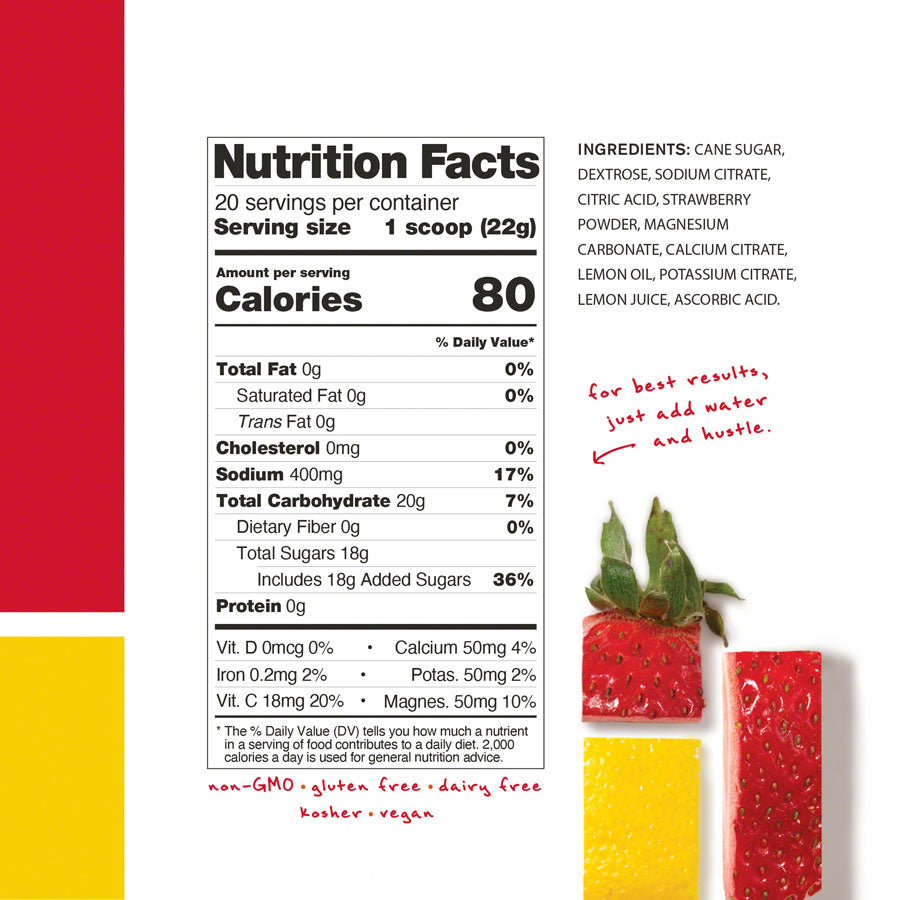 Skratch Labs Hydration Sport Drink Mix - Strawberry Lemonade, 60-Serving Resealable Pouch MPN: SDM-SL-1320G UPC: 858690007829 Sport Hydration Hydration Sport Drink Mix