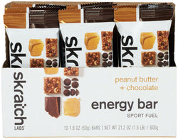 Skratch Labs Skratch Labs Energy Bar Sport Fuel  - Peanut Butter and Chocolate, Box of 12 - Bars - Energy Bar Sport Fuel