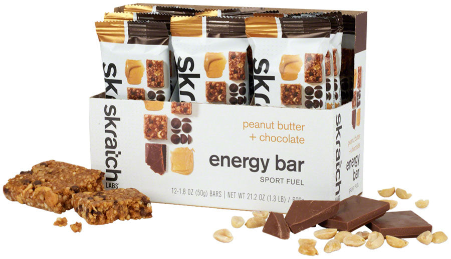 Skratch Labs Skratch Labs Energy Bar Sport Fuel  - Peanut Butter and Chocolate, Box of 12 - Bars - Energy Bar Sport Fuel